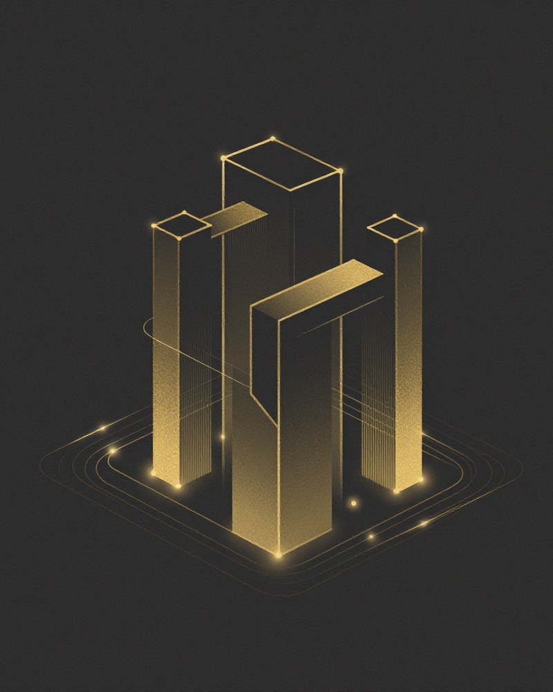 Abstract trusted enterprise partnership illustration